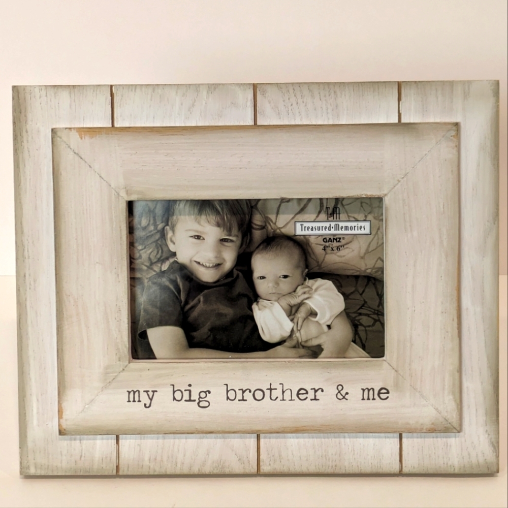 My Big Brother & Me 4 x 6 wood picture frame by Ganz NWT